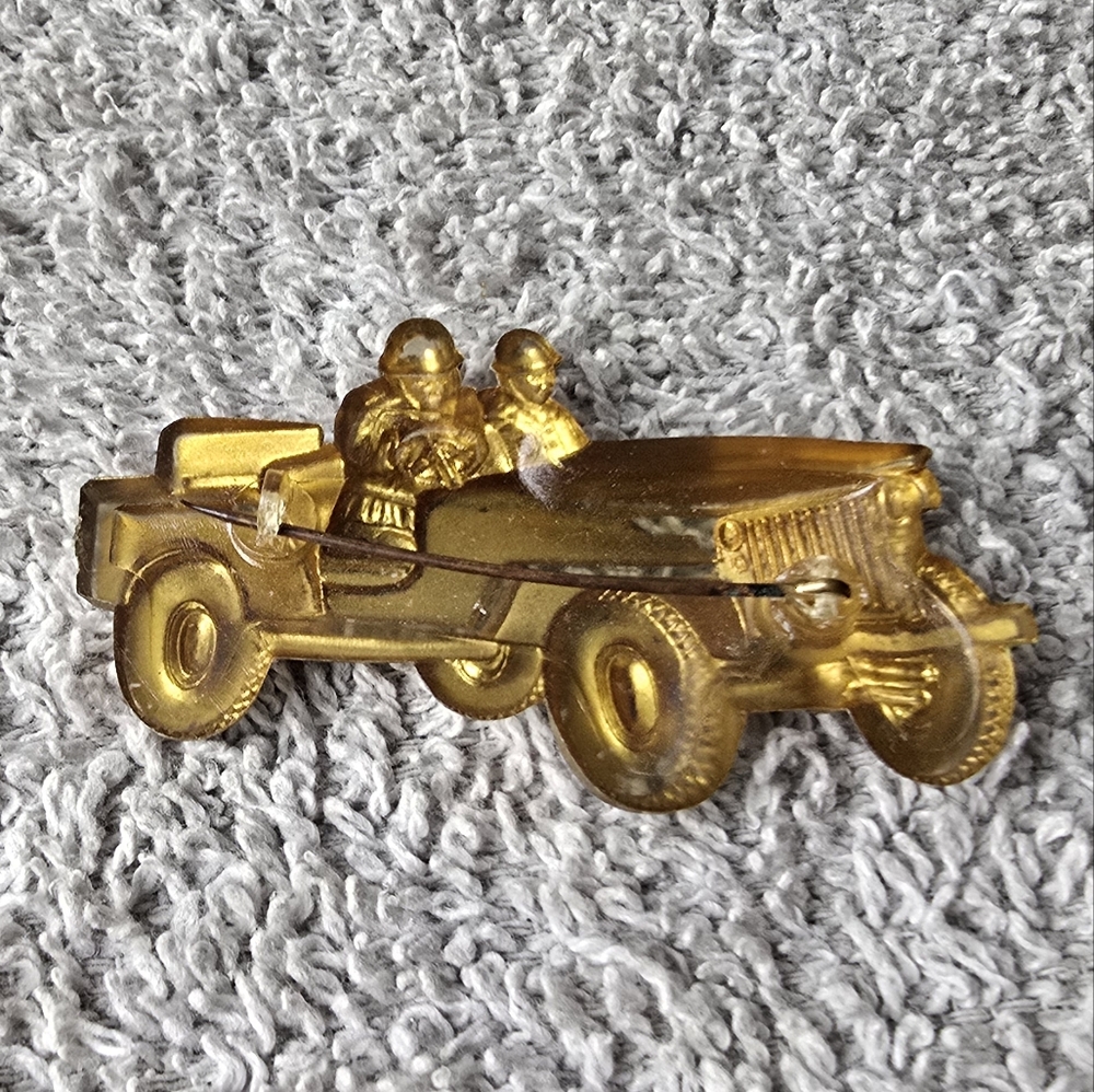 Army Jeep Brooch Pin - Picture 10 of 10